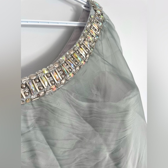 Tony Bowls One-shoulder Cocktail Dress with Ruched Body and Jewelled Neckline - Picture 11 of 15